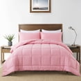 thumbnail image 1 of Juego de edredón DOWNCOOL para todas las estaciones, rosa, doble con funda de almohada, 1 of 7