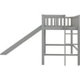thumbnail image 5 of JERFIT Twin Low Loft Bed with Ladder and Slide, Gray, 5 of 9