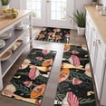 thumbnail image 2 of Red Mushroom Butterfly Black Pattern Kitchen Rugs Sets Of 3,Kitchen Runner Rugs Non Skid Washable,Decorative Kitchen Floor Mats for Kitchen,Sink,Laundry,17"x30"+ 17"x47" + 17"x59", 2 of 6