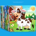 thumbnail image 1 of Building & Construction Toys 4 Puzzles Animals Wooden Puzzles Toddler Children Learning Education Toy 4PCS, 1 of 8