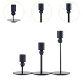 thumbnail image 4 of 3 candelabros de metal, candelabros decorativos de hierro, candelabros modernos para decoración de fiestas, aniversarios y festivales Pantalón corto negro, 4 of 8