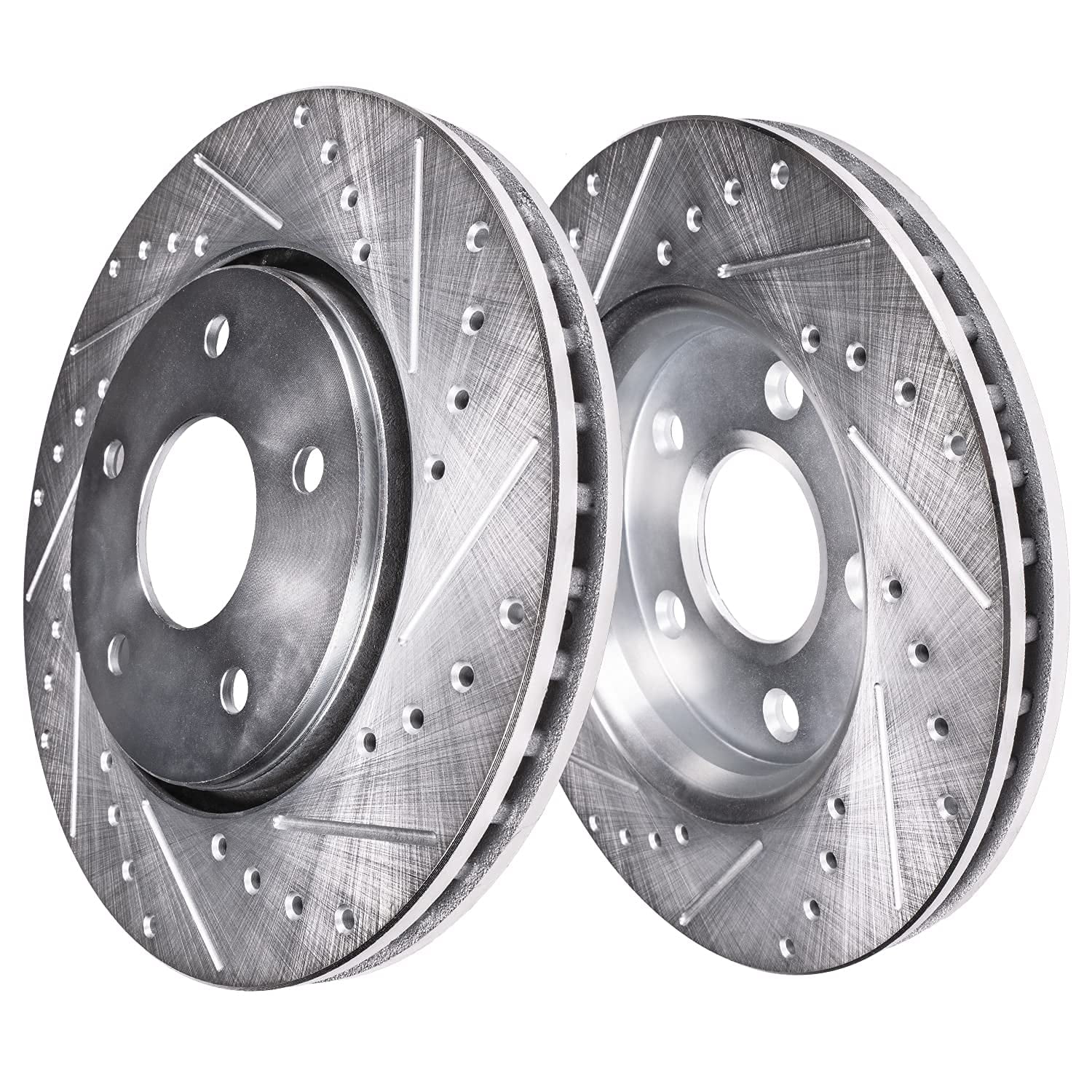 Detroit Axle - Brake Rotors Drums for 2009-2018 Toyota Corolla, 2019 Corolla [1.8L], Front Drilled Slotted Brake Rotors Rear Brakes Drums 2010 2011 2012 2013 2014 2015 2016 2017 Replacement