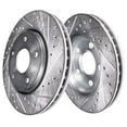 thumbnail image 6 of Detroit Axle - Front Brake Kit for 2004-2011 Mitsubishi Endeavor 2007-2009 Grandis, Drilled & Slotted Disc Brake Rotors Ceramic Brakes Pads Replacement Brakes, 6 of 9