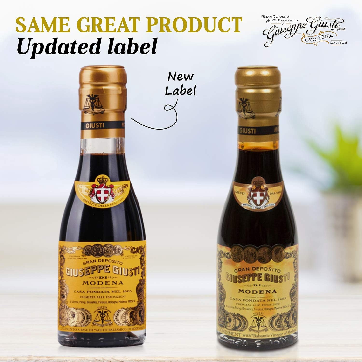 Giuseppe Giusti 4 Gold Medals "Quarto Centenario" Champagnottina In a Gift Box Traditional Balsamic Vinegar of Modena Aged Over 15 Years Old - 100ml
