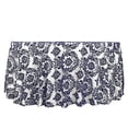 thumbnail image 2 of BalsaCircle 120" Royal Blue White Damask Flocking Table Top Round Tablecloth Dining Table Linens, 2 of 8