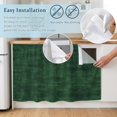 thumbnail image 4 of Vintage Dark Green Small Sink Skirt, Bathroom Vanity Cabinet Adhesive Curtain, Modern Farmhouse Textured Rustic Utility Under Sink Cover Decorative Kitchen Cabinet Curtains 10"x11", 4 of 8