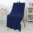 thumbnail image 2 of JML Navy Bath Towel Set of 8 Pieces - Cotton Blend Highly Absorbent Towels for Bathroom, 2 Soft Bath Towels, 2 Hand Towels, 4 Washcloths, 2 of 6