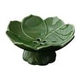 thumbnail image 1 of Frutero de cerámica con escurridor, multiusos, para bufé, almacenamiento de alimentos, escurridor Lotus Verde, 1 of 9