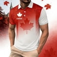 thumbnail image 2 of Maple Leaf Print For Canada Day Breathable Performance Classic Fit Short Sleeve Men’s Shirt With Button And Daily Casual Style, 2 of 4