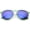Matte Green Silver / Blue Mirror, variant on sunglassLA Unisex Modern Horn Rimmed Sunglasses Metal Arms Round Mirrored Lens 52mm (Matte Tortoise Gold / Orange Yellow Mirror) - 52mm