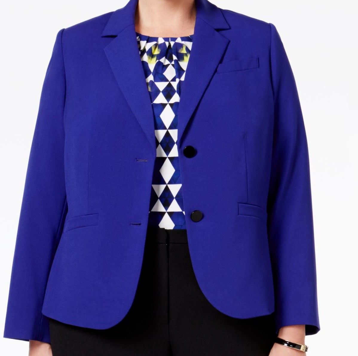 Calvin Klein Calvin Klein NEW Deep Blue Womens Size 22W Plus Notched