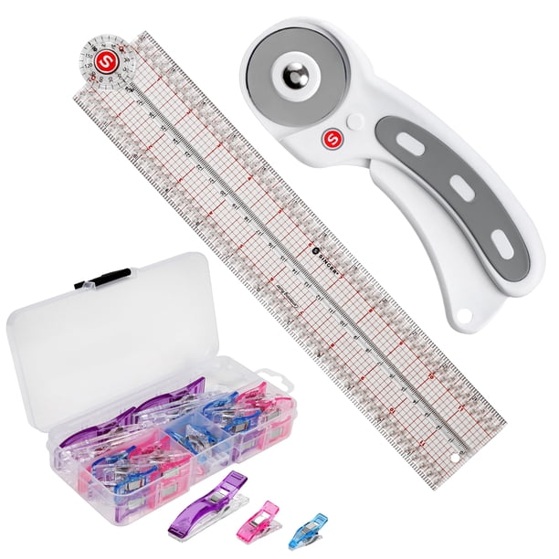 Kit de herramientas de costura SINGER, clips de tela, 24 pulgadas, cortador de reglas, 45 mm