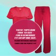 thumbnail image 4 of Natural Uniforms Women's Ultra Soft Stretch Drop-Neck 2 Pocket Scrub Top and Pants 82009200N (Red, X-Small), 4 of 7