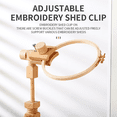 thumbnail image 4 of TOP! Adjustable Embroidery Hoop Stand with 2PCS 6In 7In Hoops, Solid Hand-Polished Natural Wood Holder for Sewing Projects, 4 of 4