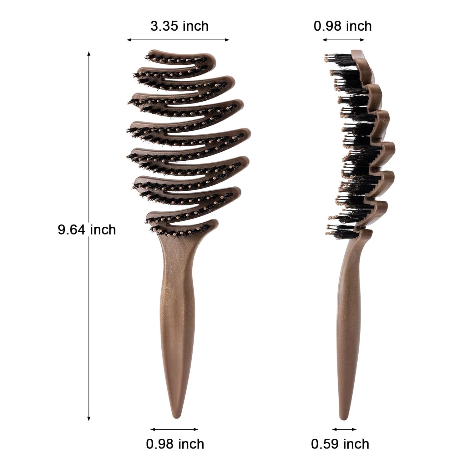 Gentle Scalp Massage Boar Bristle Hair Brush for Fine Hair, Ultimate Smoothing Vented Detangler Wet Brush for Women – A Great Gift