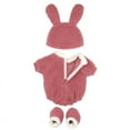 thumbnail image 3 of For 14 to 16 inches New Born Baby Dolls Plush jumpsuit with Hooded Socks Doll Clothes Accessories 4 Pieces(No Doll), 3 of 5