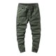 thumbnail image 2 of Pantalones largos de moda para hombre, casuales, de color sólido, cargo, con bolsillos y cremallera, cintura elástica, pantalones largos de algodón para hombre., 2 of 3