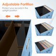thumbnail image 4 of Vinyl Record Storage Box for + Single LPs Stackable Albums Linen Crate with Lid Collapsible Long Play Music Collection Holder Document File Folder Cabinet Organizer with Handle, 4 of 7