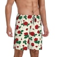 thumbnail image 2 of Fuzoiu Rose Flowers Print Pajama Shorts for Men, Men's Pajama Bottoms,Mens Lounge Sleepwear,Pajama Pants with Pocket-X-Large, 2 of 6
