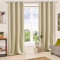 thumbnail image 7 of FLASHLUMI 2 Panels 52" x 84" Outdoor Waterproof Curtains, Grommet Blackout Privacy Drapes for Patio, Porch, Gazebo, Biscotti Beige, 7 of 7