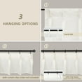 thumbnail image 4 of DriftAway Pinch Pleat Valance for Kitchen Window Linen Blend Solid Light Linen Valance for Living Room 16 Inch Room Darkening Farmhouse Window Treatment Back Tab 50"x16" Beige, 4 of 9