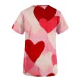 thumbnail image 4 of FNFYFH Womens Scrub Tops Valentines Printed Work Uniform V Neck Short Sleeve Nurse Shirt with Pockets, 4 of 5