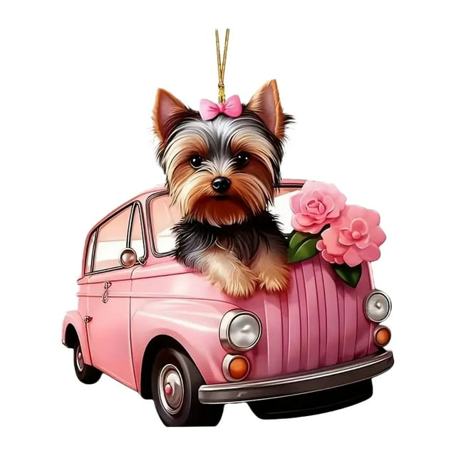 Riforla Valentine's Day Car Rearview Hanging Home Decoration Gifts Hangs Pink