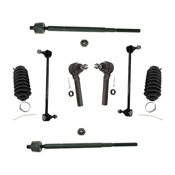 Front Sway Bar Link and Tie Rod End Kit - Compatible with 2008 - 2017 Dodge Grand Caravan 2009 2010 2011 2012 2013 2014 2015 2016