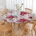 thumbnail image 3 of Pioneer Flower Floral Print Pattern Round Fitted Tablecloth with Elastic Edge,Dining Table Cover Waterproof,Outdoor Round Tablecloth for Camping,Dining,Indoor and Outdoor, 3 of 7