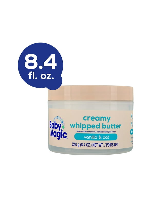 Baby Magic Creamy Whipped Butter, Vanilla & Oat, Hypoallergenic, 8.4 oz