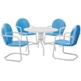 thumbnail image 1 of Pemberly Row 5 Piece Metal Patio Dining Set in Blue, 1 of 4