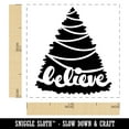 thumbnail image 2 of Christmas Tree Believe Self-Inking Rubber Stamp Ink Stamper - Blue Ink - Small 1 Inch, 2 of 7