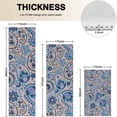 thumbnail image 4 of Blue Paisley and Floral Pattern Kitchen Rugs Sets Of 3,Kitchen Runner Rugs Non Skid Washable,Decorative Kitchen Floor Mats for Kitchen,Sink,Laundry,17"x30"+ 17"x47" + 17"x59", 4 of 6