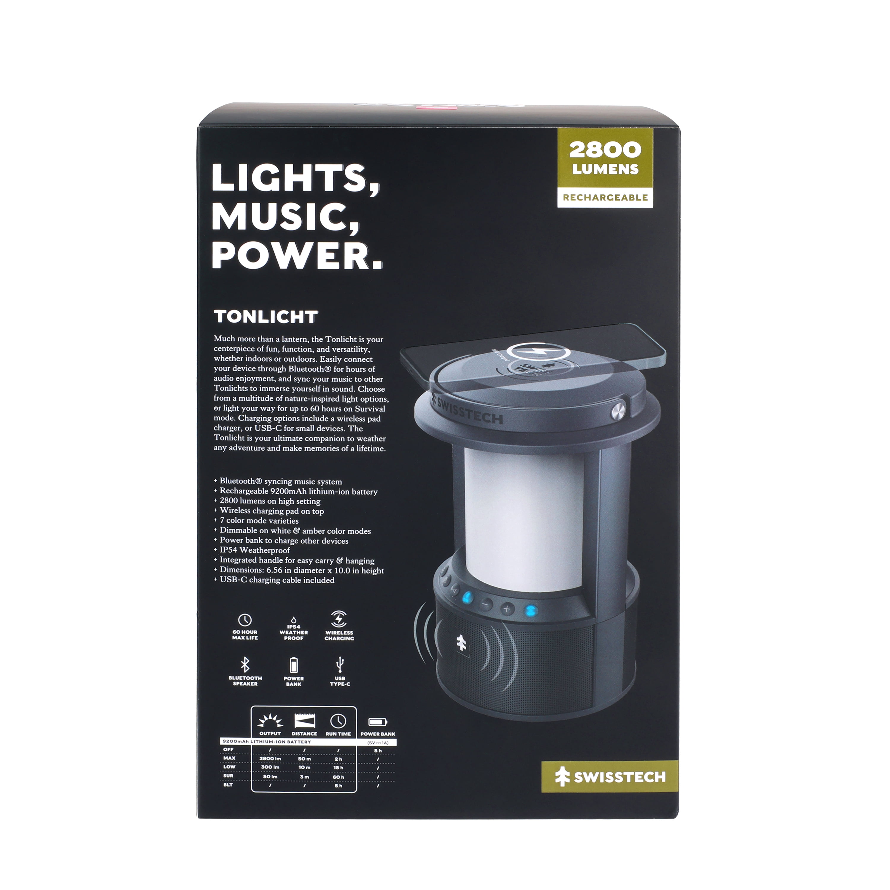Free Shipping! Swiss Tech Smart Series Lantern and Speaker 2800