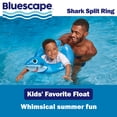 thumbnail image 3 of Bluescape Blue Shark Split Inflatable Swim Ring Pool Float for Kids, Ages 3 to 6, Unisex, 3 of 6