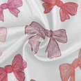 thumbnail image 2 of 60 Inch Round Tablecloth with White Lace Trim Fall Table Cover for Elegant Dining Decor Pink Bows Pattern, 2 of 8