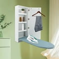thumbnail image 3 of White Ironing Board Cabinet Wall Mounted Storage Cabinet Foldable with Mirror, 3 of 12
