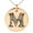 Rose, variant on Stainless Steel Letter M Initial Dotted Monogram Engraved Small Medallion Circle Charm Pendant Necklace