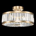 thumbnail image 3 of Semi-Flush CRYSTAL ENCHANTMENT 3-Light Gold Leaf Metal Multi-Faceted New  FA-614, 3 of 3