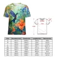 thumbnail image 2 of Flower Hummingbird Women's Short Sleeve Tops Casual Blouses T Shirt, 2 of 6
