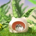 thumbnail image 4 of Ceramic Hamster Habitat Hideout, Hideaway House For Dwarf Hamster Mice Gerbils Lemming-Grey-Small, 4 of 7