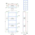 thumbnail image 2 of Concepts in Wood 5 Shelf Wood Bookcase, 72 inch Tall - Oak Finish, 2 of 6