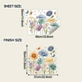 thumbnail image 3 of YiJuHui 2pcs Vintage Floral Wall Decals, Removable Peel and Stick Wall Stickers for Home Decor, Large Flower Mural for Bedroom Living Room Wall Art, 3 of 7