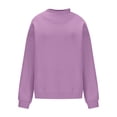 thumbnail image 5 of Sawvnm Sweatshirt for Women Mock Neck Sweatshirt Long Sleeve Pullover Casual Loose Fit Fleece Tops Soft Comfy Fall Winter Warm, 5 of 7