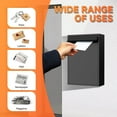 thumbnail image 3 of Money Drop Box with Lock and Slot Metal Donation Box for Money Collection Wall Mounted, 3 of 7