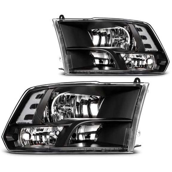 For 2011-2018 Dodge Ram 1500 Headlights Assembly Pair Driver   Passenger Sides