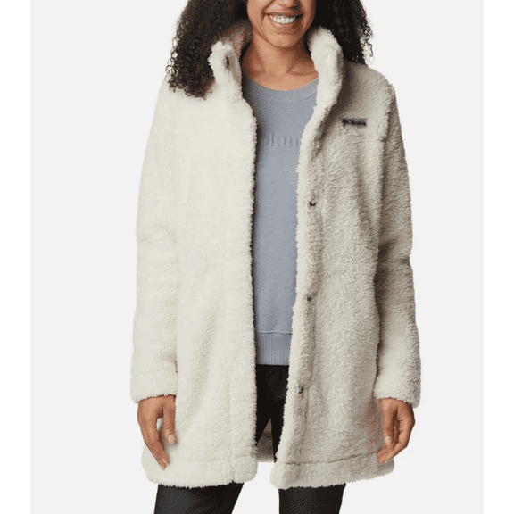 Columbia Women's Long Fleece Jacket Chalk XXL