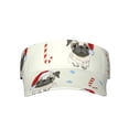 thumbnail image 2 of Kdxio Christmas Pug Dog Print Sun Visor Hat Golf Visor Adjustable Velcro Outdoor Sports Cap For Men Women, 2 of 7