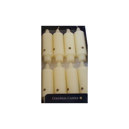Colonial Candle Ivory Unscented 5 Inch Grande Classic Dinner Candles 8 Count