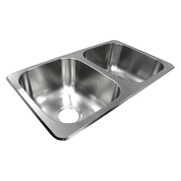 Lasalle Bristol 13TLSB25155 - Utopia Stainless Steel Drop-In Rectangular Double Bowl Kitchen Sink (25